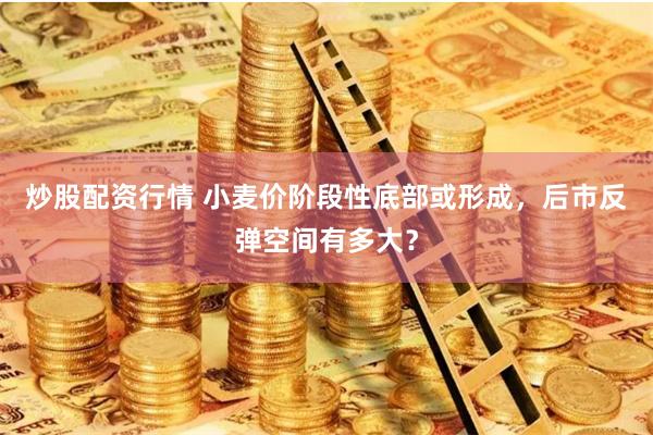 炒股配资行情 小麦价阶段性底部或形成，后市反弹空间有多大？